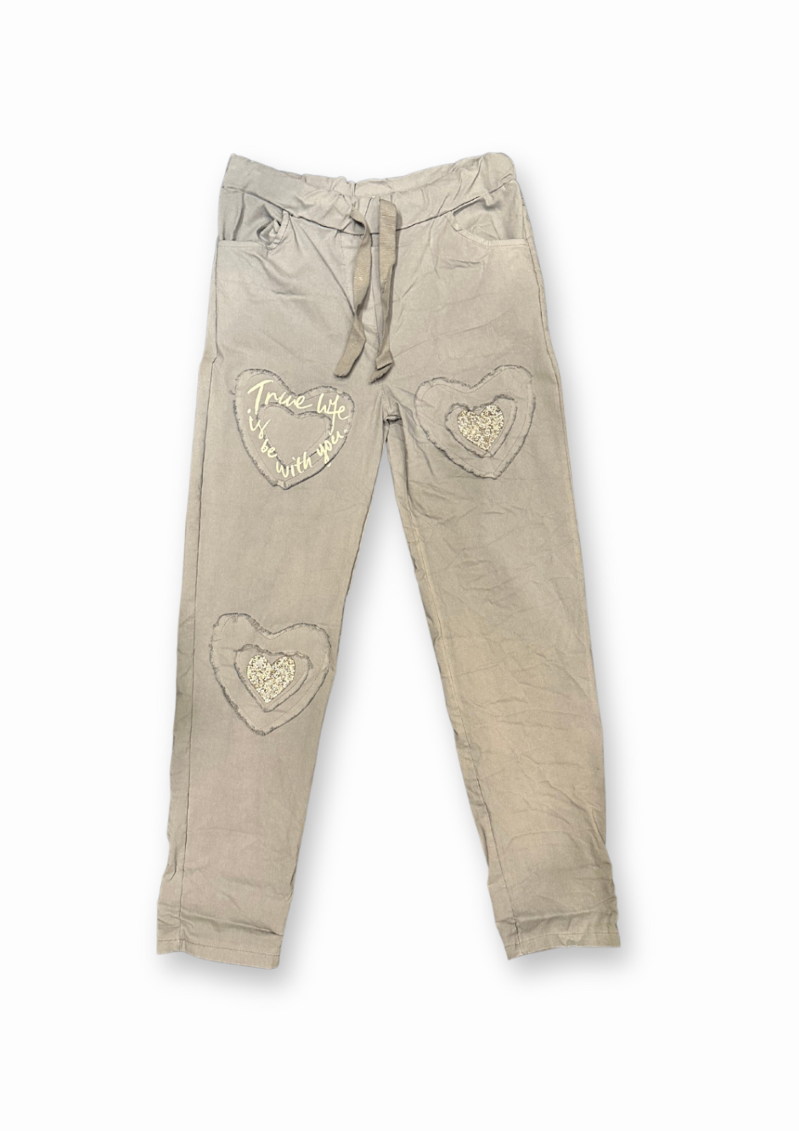 pantalón corazón gris