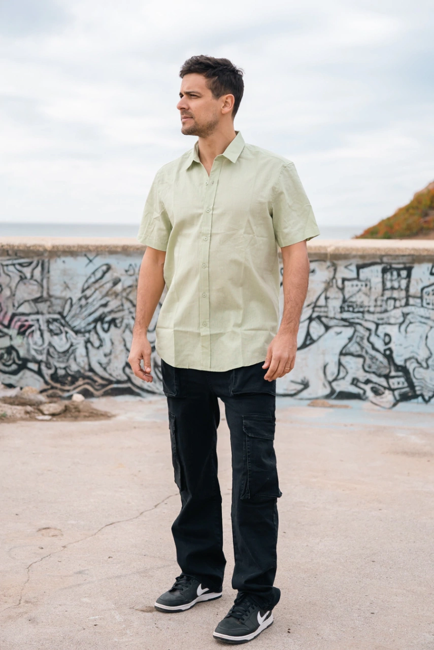 Camisa Lino Verde